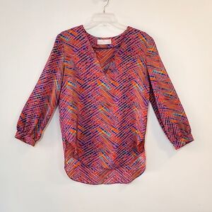 Amanda Uprichard Multicolor Silk Top
